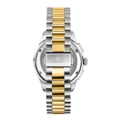 maserati sorpa stainless steel 42mm chronograph w/silver dial stainless steel & yellow gold bracelet