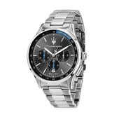 maserati sorpasso 42mm chrono gun dial stainless steel bracelet