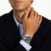 maserati sfida 41mm chronograph blue dial stainless steel bracelet