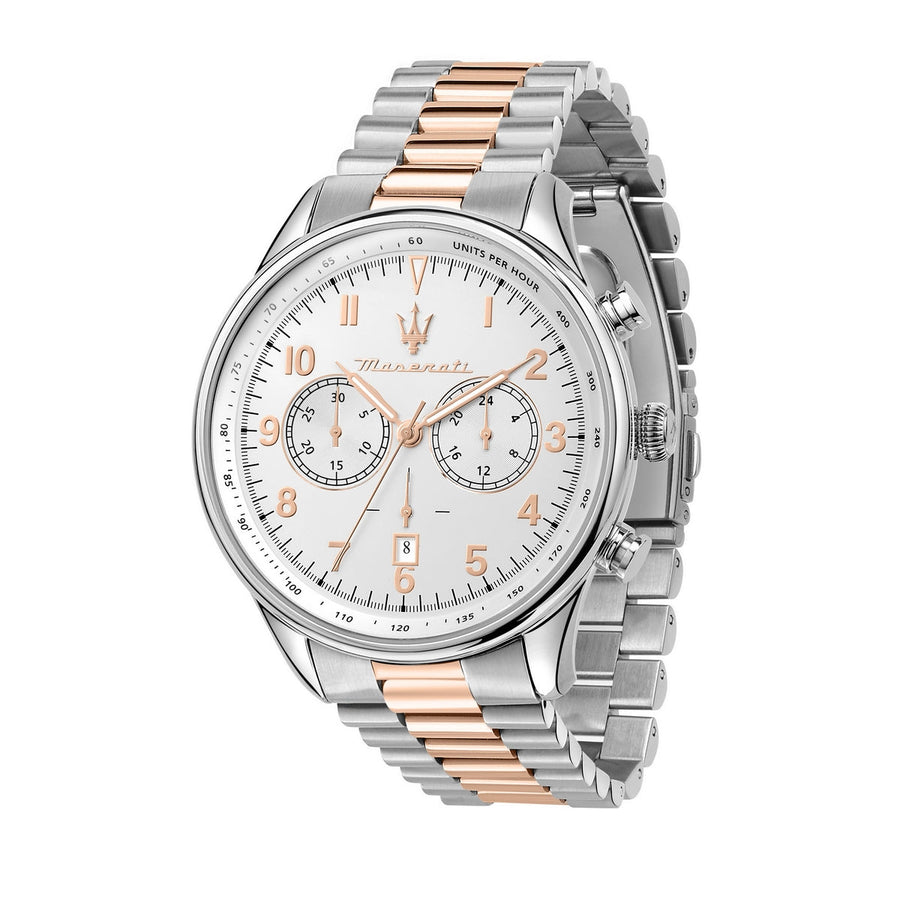 maserati tradizione 45mm chr w/silv dial br ss+rg