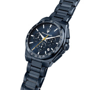 maserati velocita 45mm chrono blue dial blue bracelet