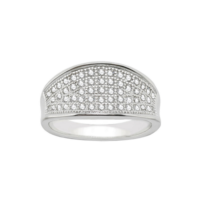 pave sterling silver ring, size 53