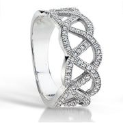 entwined pave set ring size 52