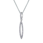 real effect stone set flower effect pendant