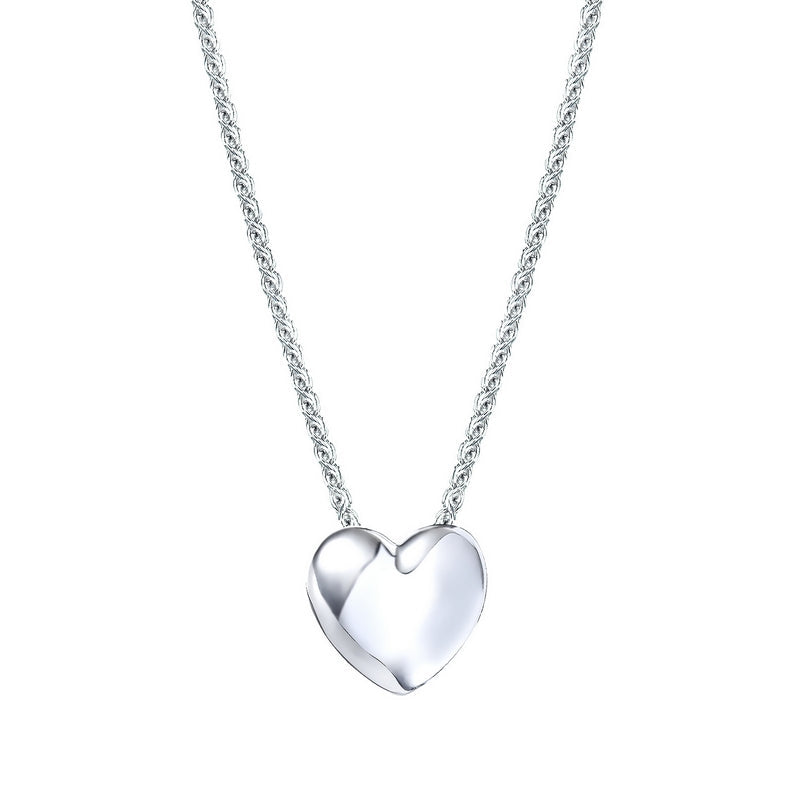 real effect silver heart pendant
