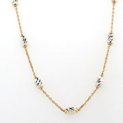 45cm yellow and white colour moon shape necklace