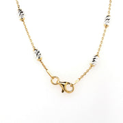 45cm yellow and white colour moon shape necklace