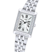 lorus quartz ladies stainless steel white dial bracelet watch