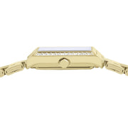 lorus quartz ladies gold plated white dial bracelet watch