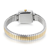 lorus quartz ladies two tone white dial expander bracelet watch