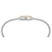 lorus quartz ladies two tone white dial expander bracelet watch