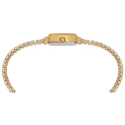 lorus quartz ladies gold plated white dial expander bracelet watch