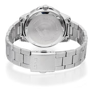 lorus quartz gents stainless steel orange dial bracelet watch