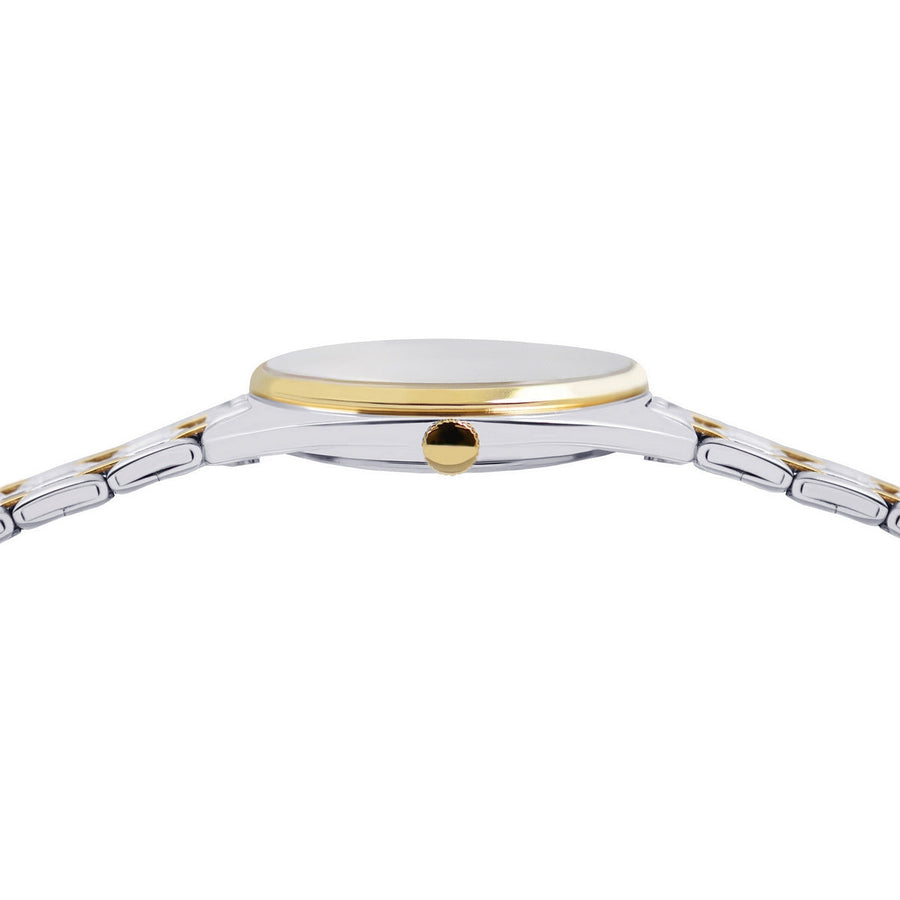 lorus quartz ladies two tone champagne dial bracelet watch