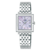 lorus quartz ladies stainless steel pink mop dial bracelet watch