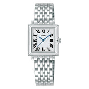 lorus quartz ladies stainless steel white dial bracelet watch
