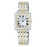 lorus quartz ladies two tone white dial bracelet watch