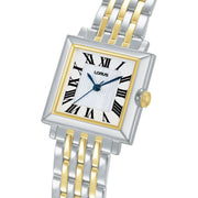 lorus quartz ladies two tone white dial bracelet watch