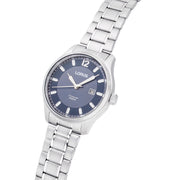 lorus quartz gents titanium blue dial bracelet watch