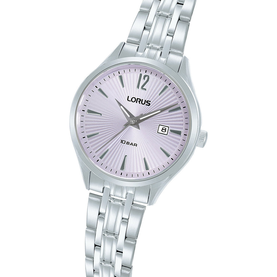 lorus quartz ladies stainless steel blue dial bracelet watch