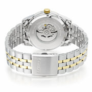 lorus automatic gents two tone white dial bracelet watch