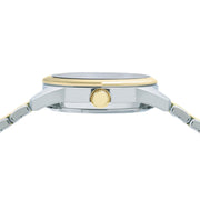 lorus automatic gents two tone white dial bracelet watch