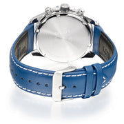 lorus quartz chronograph gents stainless steel blue dial strap watch