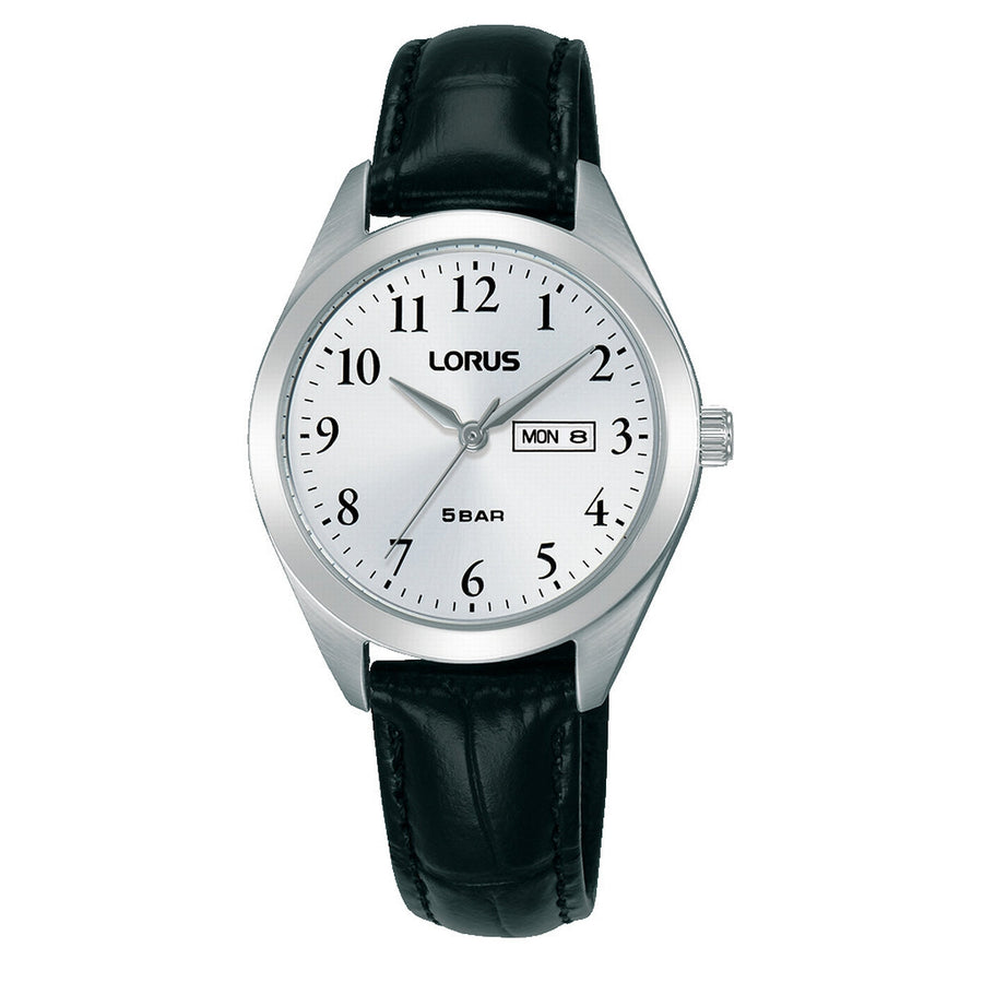 lorus quartz ladies stainless steel white dial strap watch