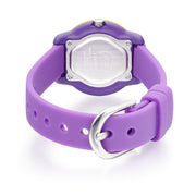 lorus quartz time teacher kids white dial purple silicone strap watch