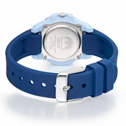 lorus quartz kids white dial blue silicone strap