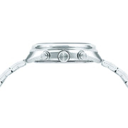 lorus quartz chronograph gents stainless steel green dial bracelet watch