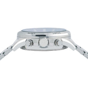 lorus quartz duo display gents stainless steel black dial bracelet watch