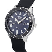 lorus solar stainless steel blue dia strap watch