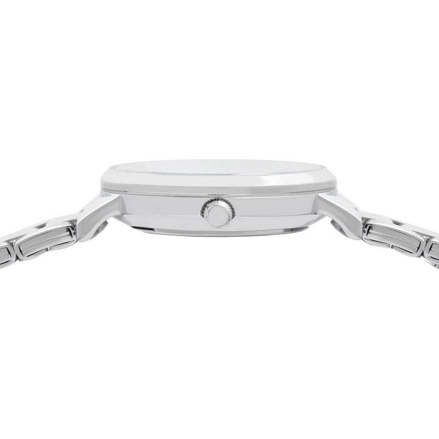 lorus solar ladies stainless steel silver dial bracelet watch