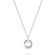 jette necklace silver 925 rhodium plated with cubic zirconia 45+3cm