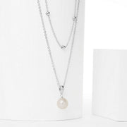 jette necklace silver 925 rhodium plated pea 45+3cm