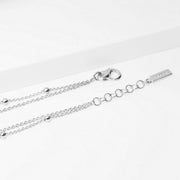 jette necklace silver 925 rhodium plated pea 45+3cm