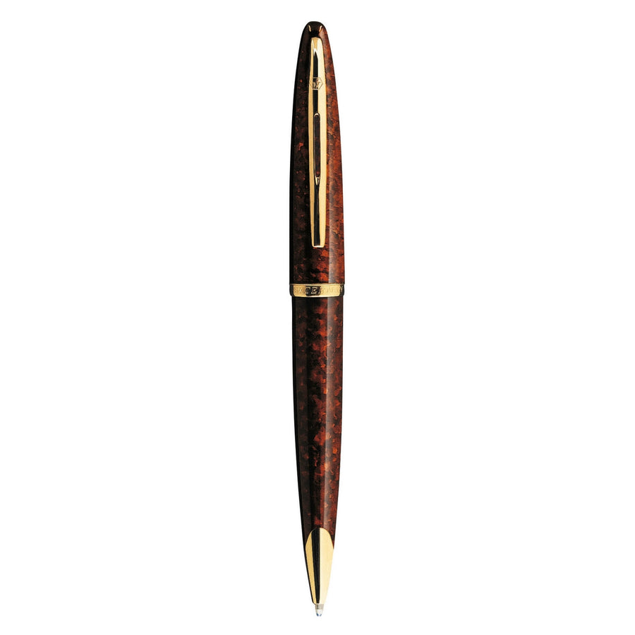 waterman - car�ne ballpoint pen amber with gold trim