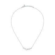 morellato silver riflessi necklace s925 rhodium cz white 40+5cm