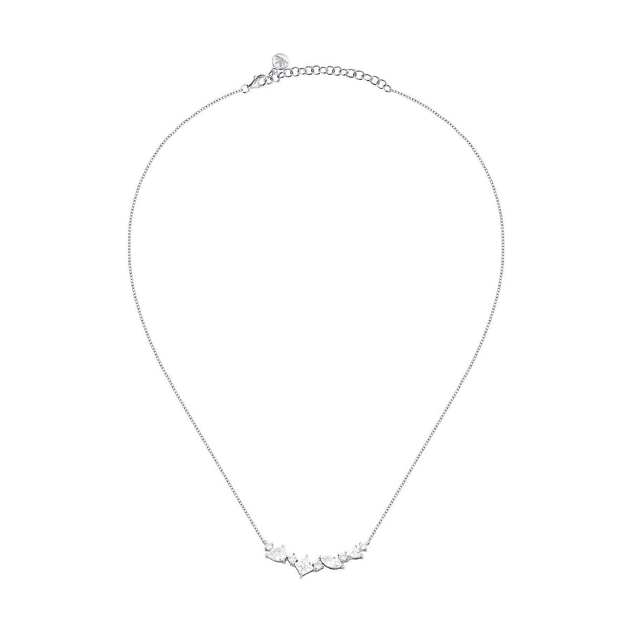 morellato silver riflessi necklace s925 rhodium cz white 40+5cm