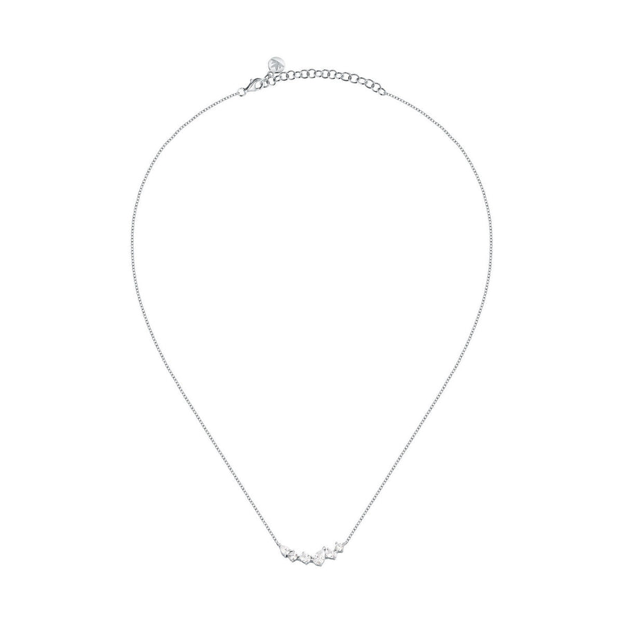 morellato silver riflessi necklace s925 rhodium cz white 40+5cm