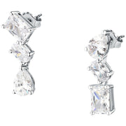 morellato silver rifle stainless steel earrings s925 rhodium cz white 2cm