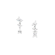 morellato silver rifle stainless steel earrings s925 rhodium cz white 2cm