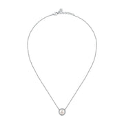perla pend cz+8mm pearl 925 38+4cm