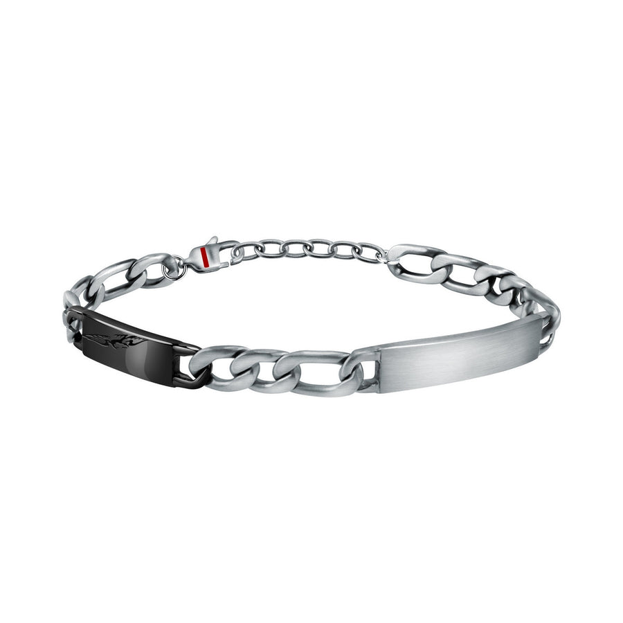 sector energy bracelet black tag with eagle & stainless steel 22cm