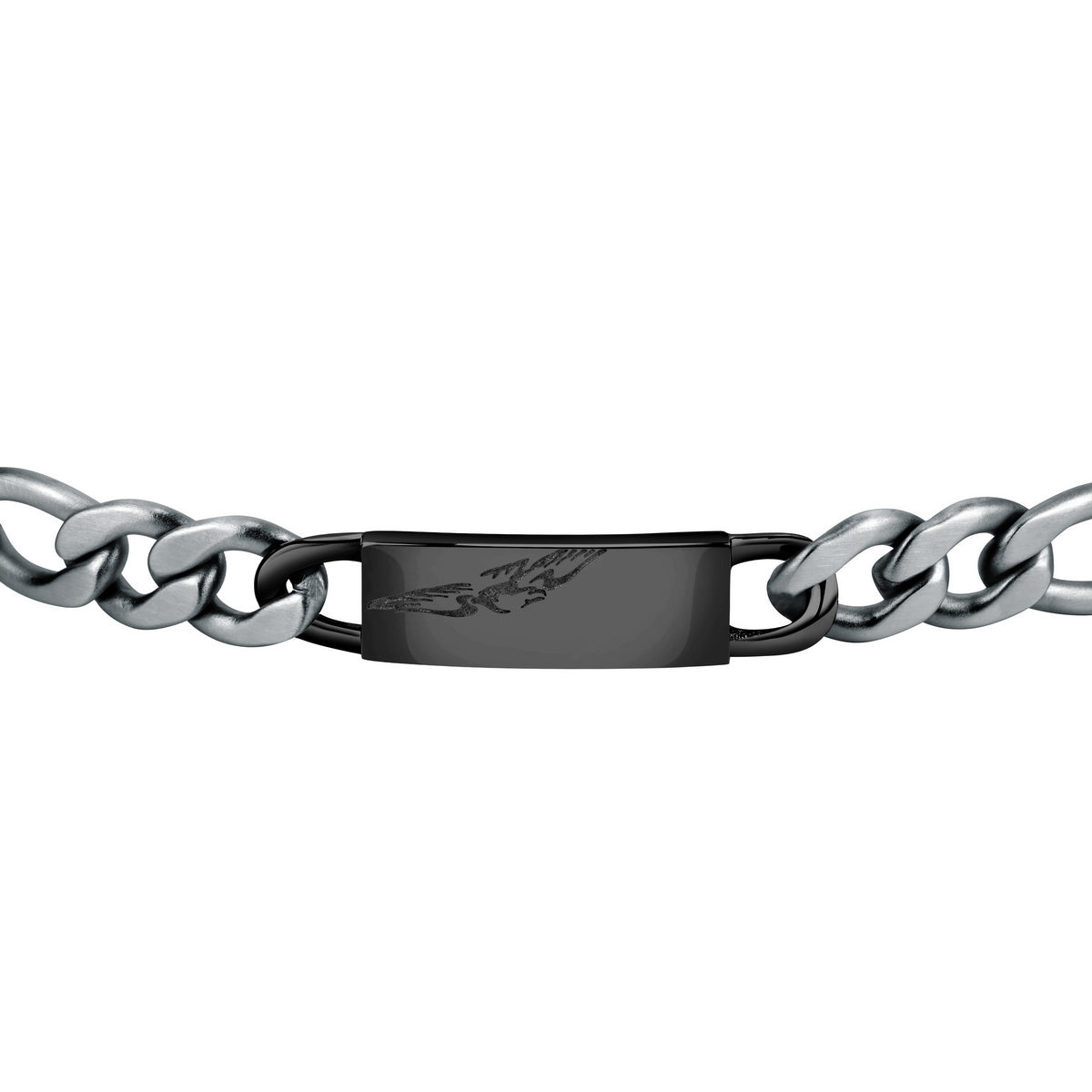 sector energy bracelet black tag with eagle & stainless steel 22cm