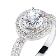 tesori silver ring white cz silver.925 size 12