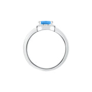 tesori ring 925 aqua blue cushion cz s14