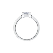 tesori ring 925 w/white cushion cz s.16