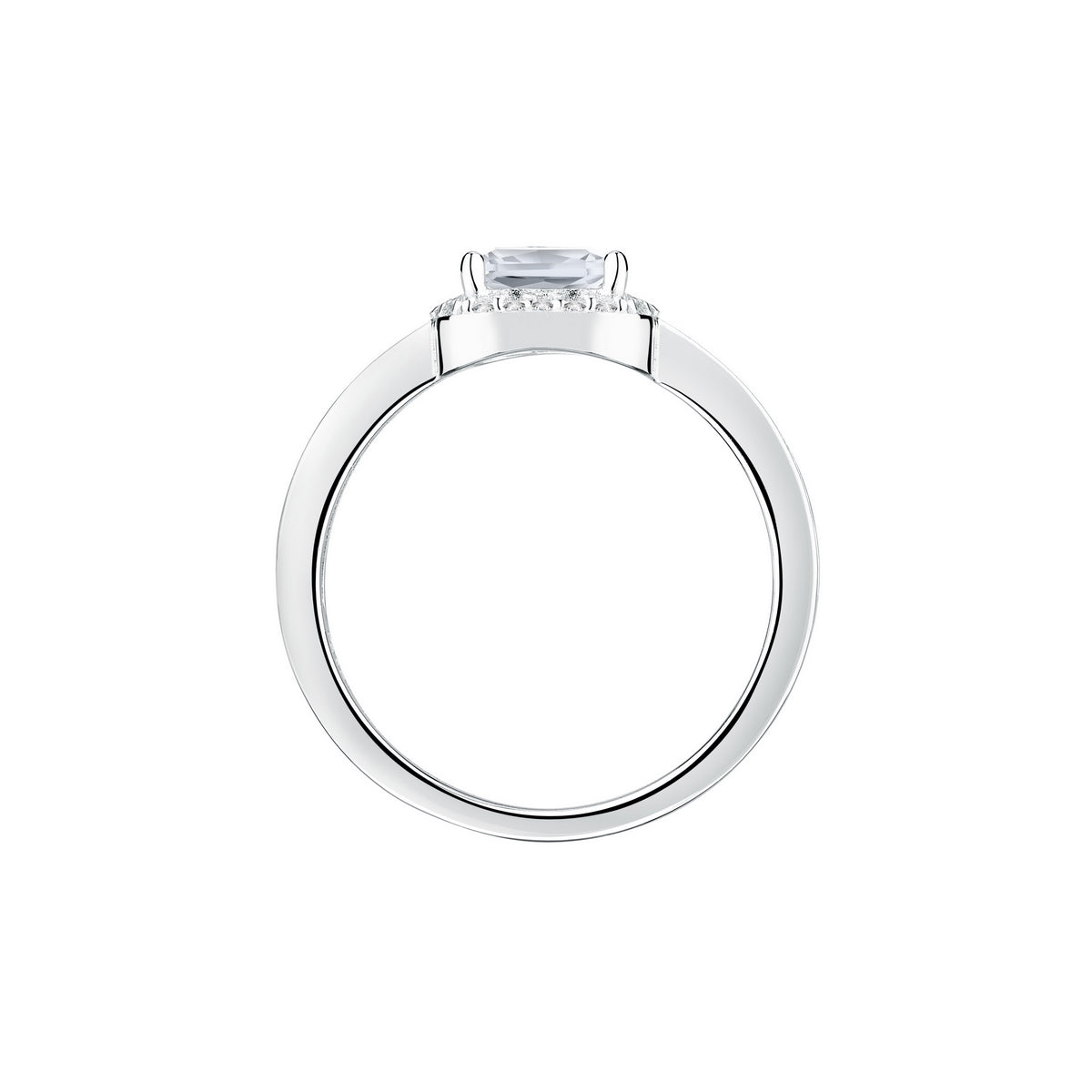 tesori ring 925 w/white cushion cz s.18